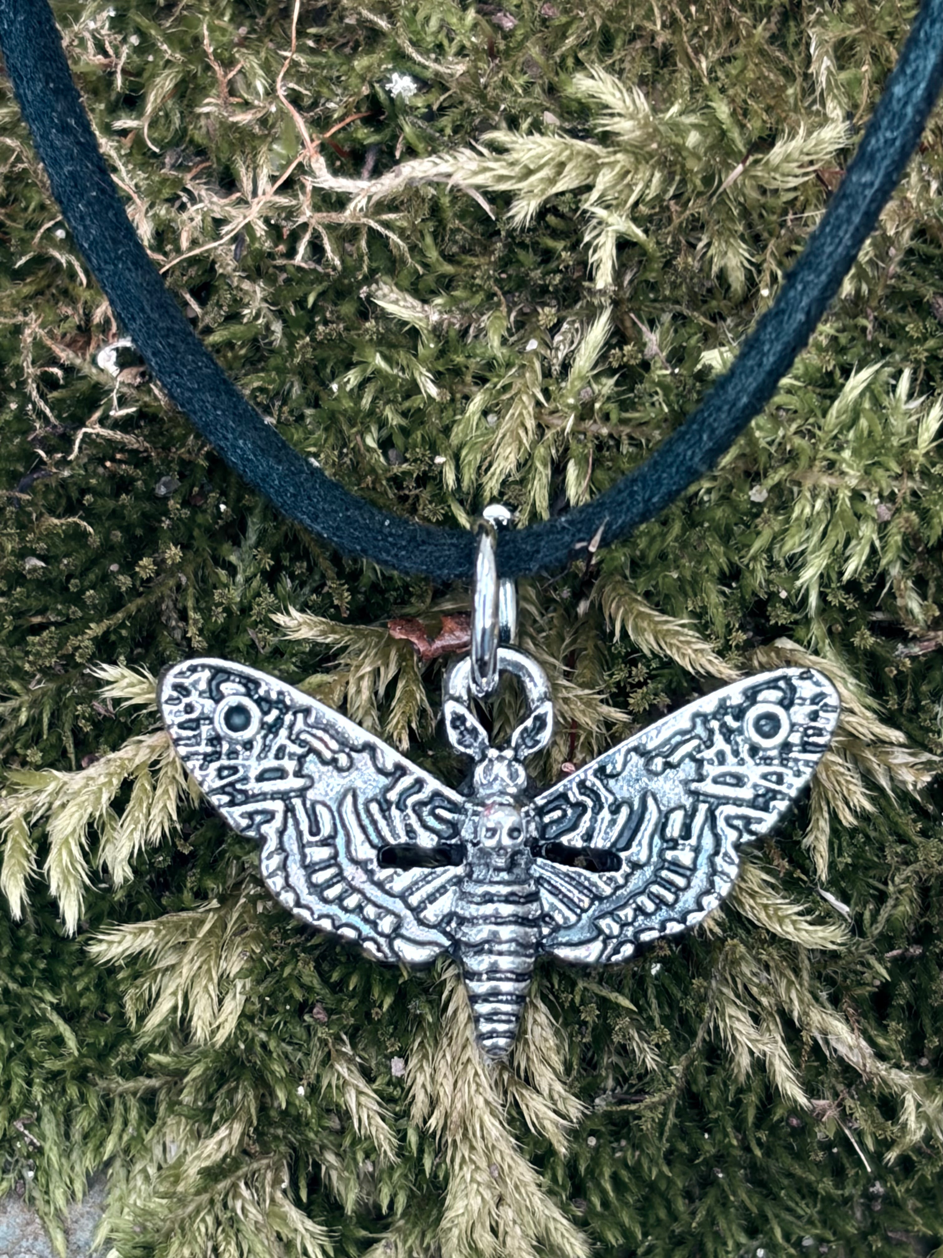 Skull Moth Necklace